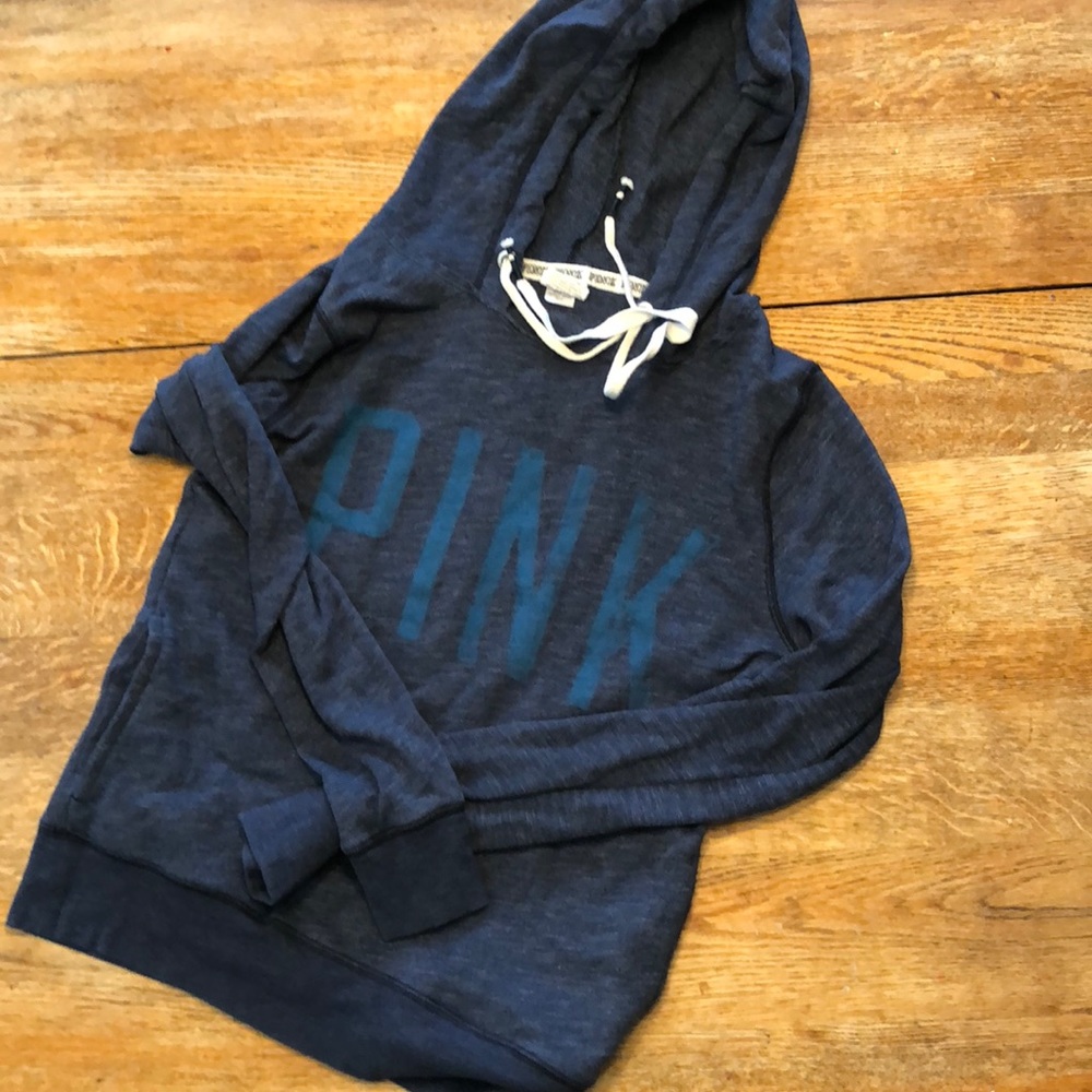 Blue hooded sweatshirt